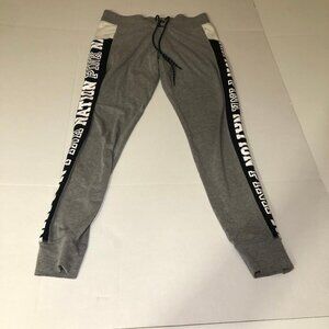 *PINK Victoria Secret Women's Size Medium Gray Cotton Joggers Pockets